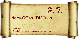 Horváth Tímea névjegykártya