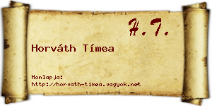 Horváth Tímea névjegykártya