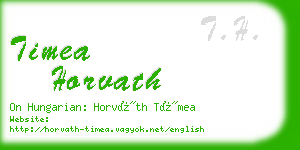 timea horvath business card